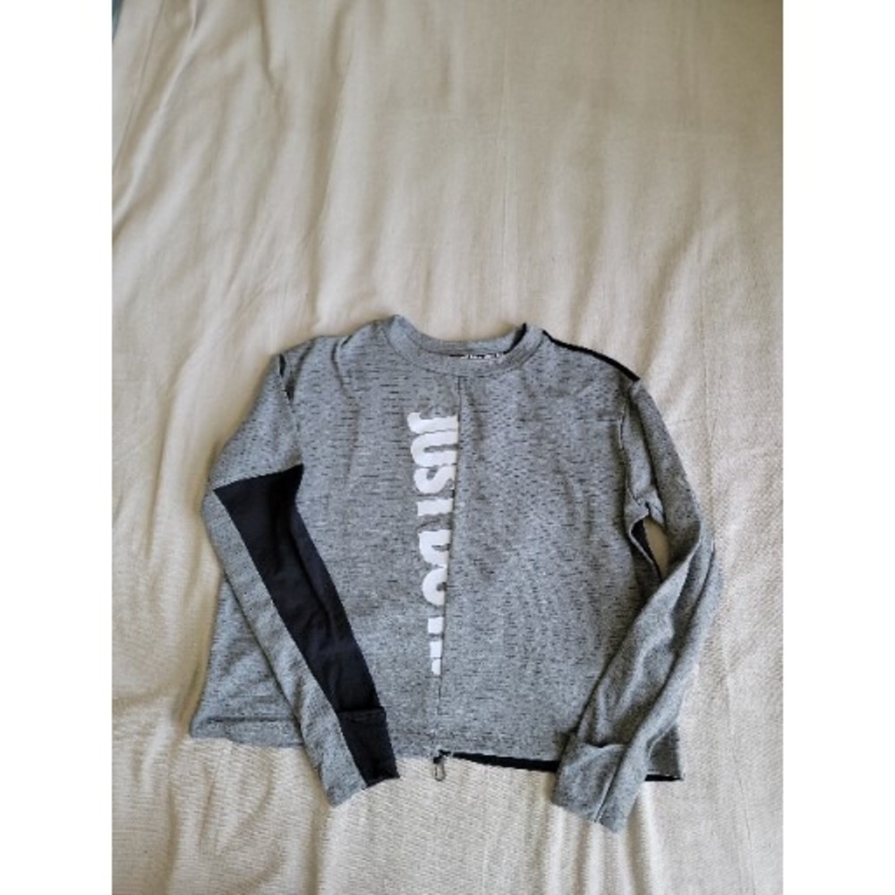 Nike Shirt Womens XL Therma Sphere Gray Just Do It Running Pinwheel Athletic